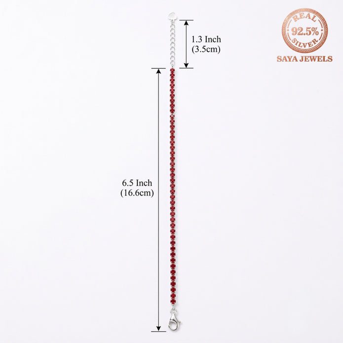 Crimson Tennis Bracelet
