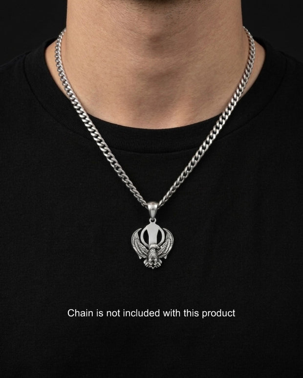 Oxidised Eagle Pendant