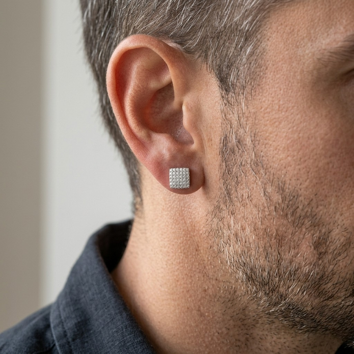 Pave Stud Earrings