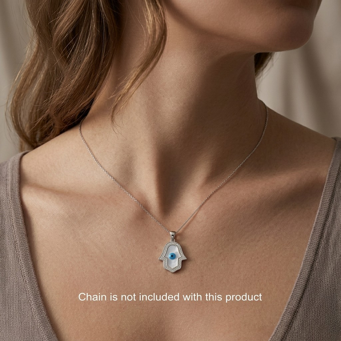 Hamsa Evil Eye Pendant