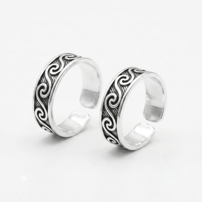 Silver Swirl Toe Ring