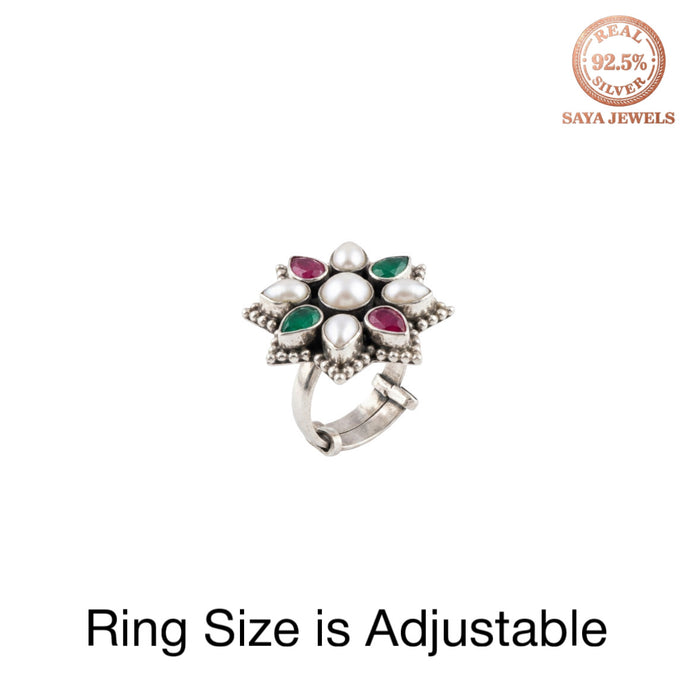 Royal Pearl Blossom Ring