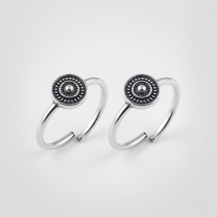 Oxidised Toe Rings
