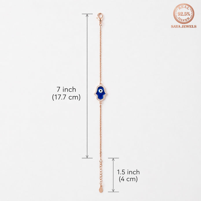 Rose Gold Evil Eye Bracelet