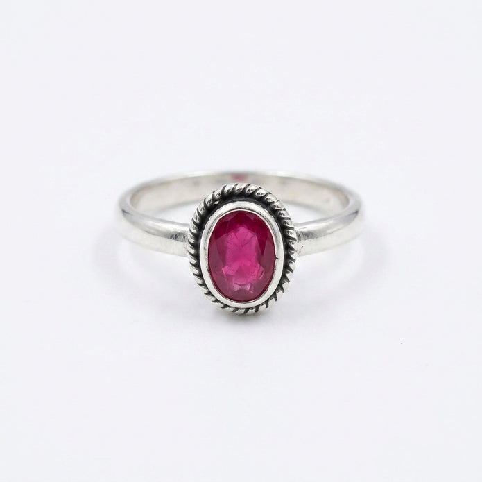 Ruby Blossom Toe Ring