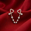 Rose Gold Diamond Heart Earrings