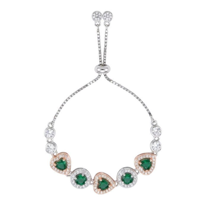 Heart & Round Bolo Bracelet