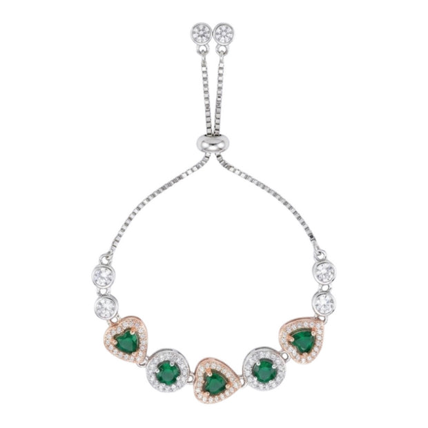 Heart & Round Bolo Bracelet