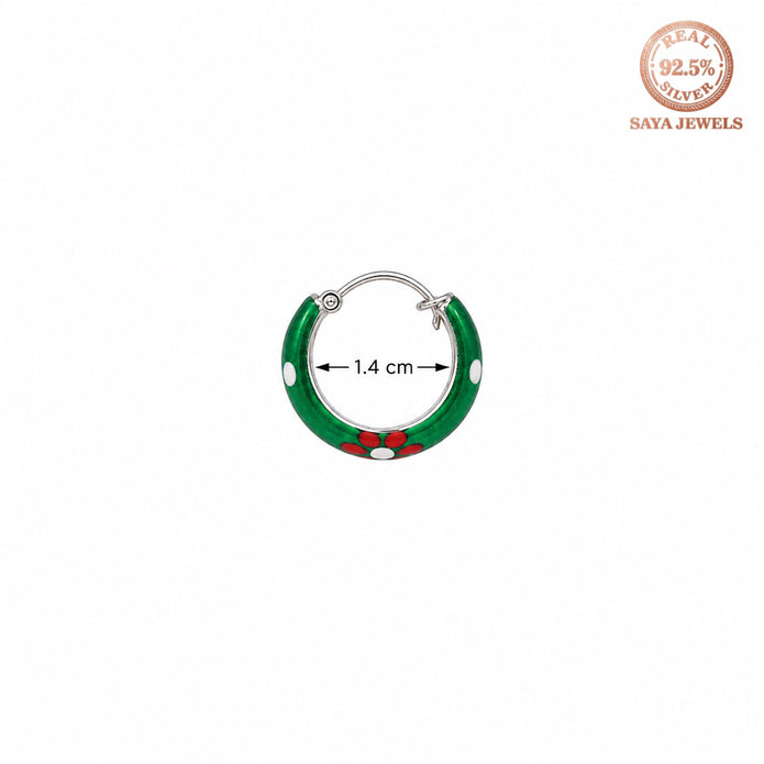 Flora Green Hoops