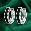 Onyx Hexagonal Hoops