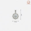 Sterling Round Stone Pendant