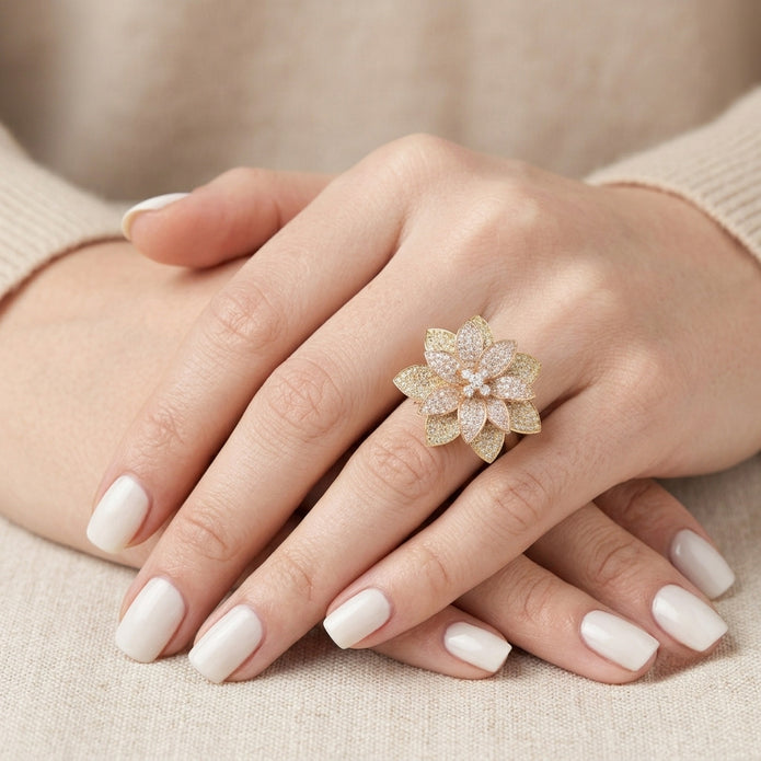 Trinity Blossom Ring