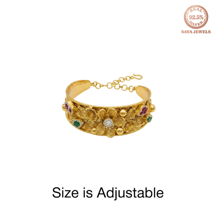Vintage Bloom Gold Bracelet