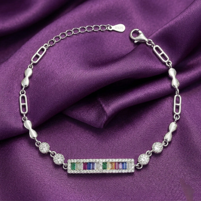 Rainbow Baguette Bracelet