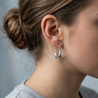 Silver Eclipse Hoops