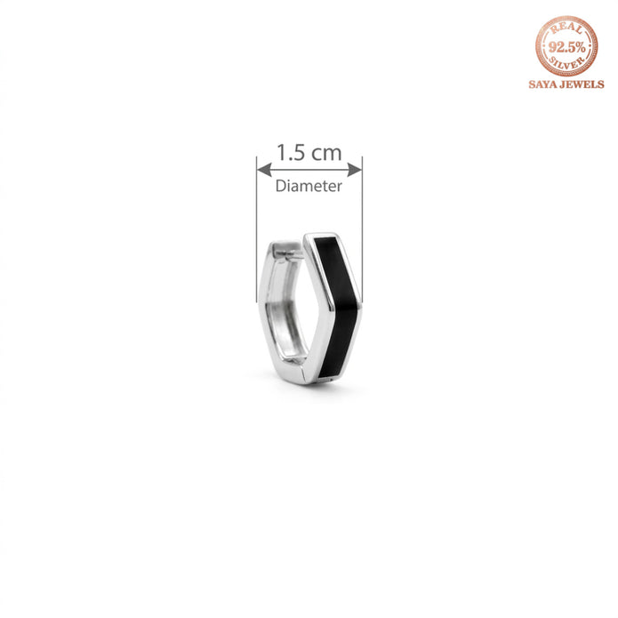 Onyx Hexagonal Hoops