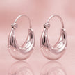 Silver Eclipse Hoops