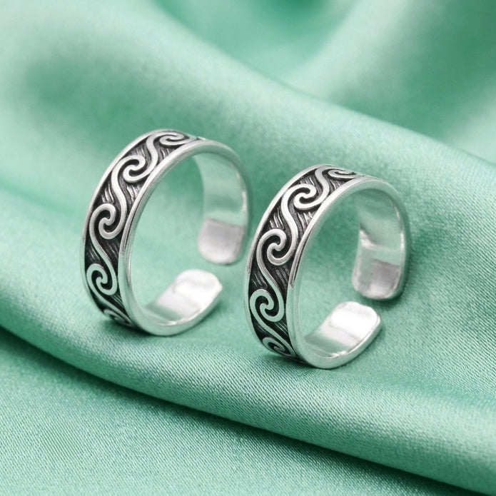 Silver Swirl Toe Ring