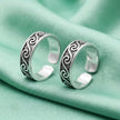 Silver Swirl Toe Ring