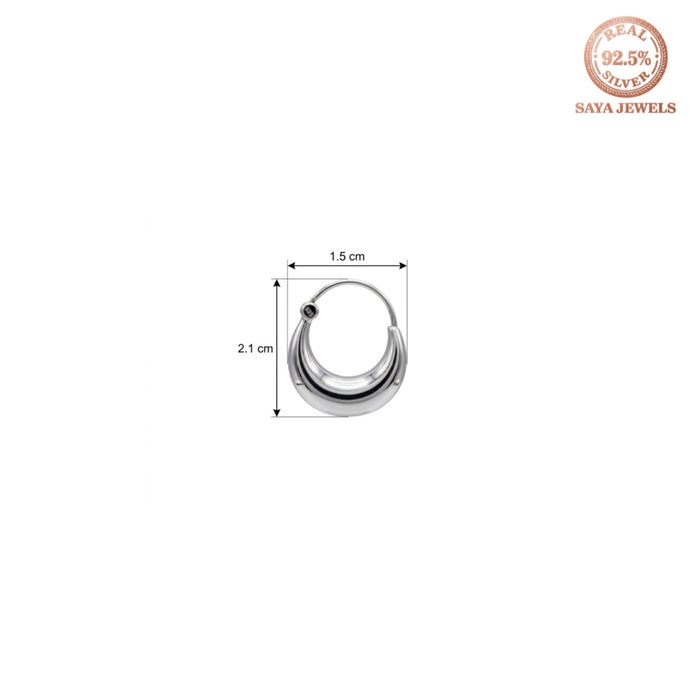Silver Eclipse Hoops