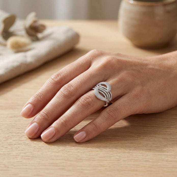 Swirl Crossover Ring