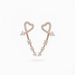 Rose Gold Diamond Heart Earrings