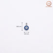 Sparkling Evil Eye Pendant & Studs (Medium)