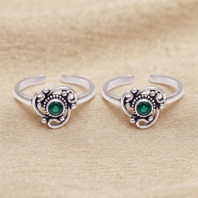 Royal Green Toe Ring