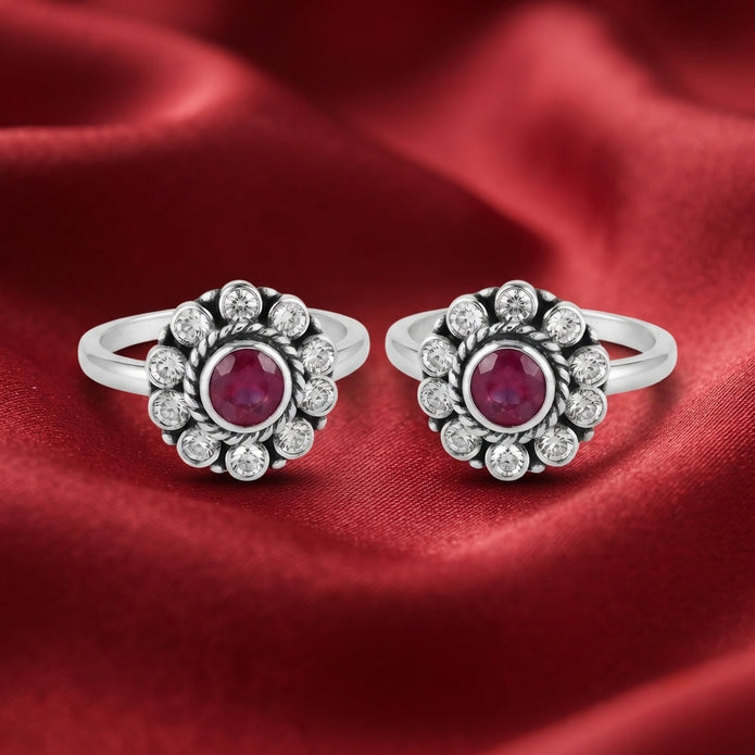 Crystal Bloom Toe Ring