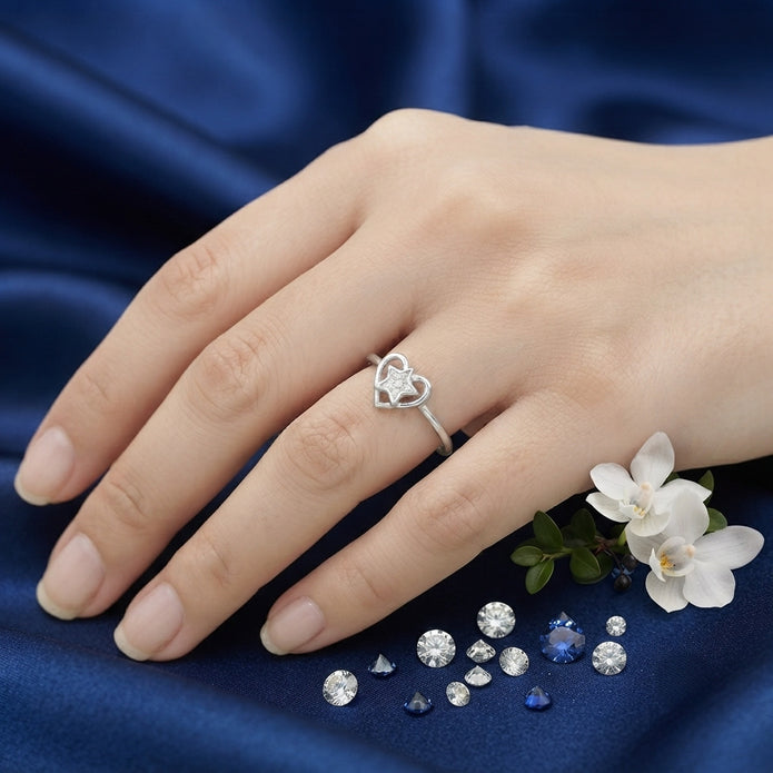 Starlit Heart Ring