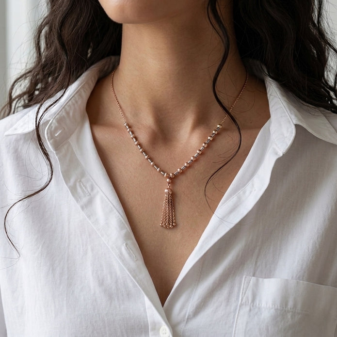 Rose Gold Drop Chain