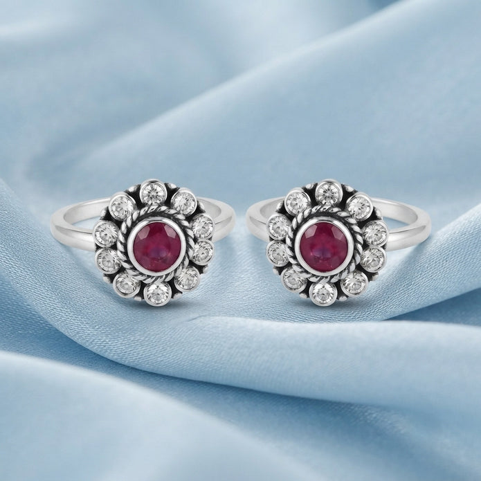 Crystal Bloom Toe Ring