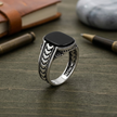 Midnight Onyx Silver Ring
