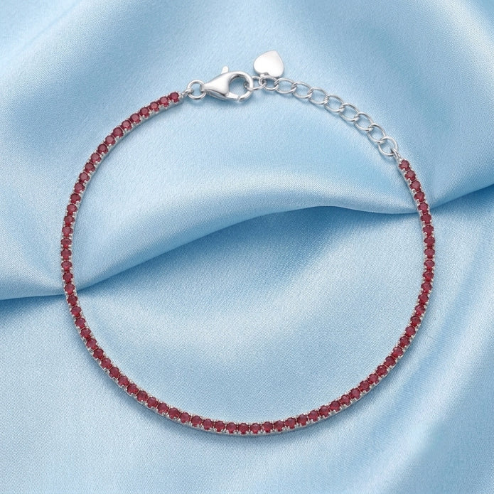 Crimson Tennis Bracelet