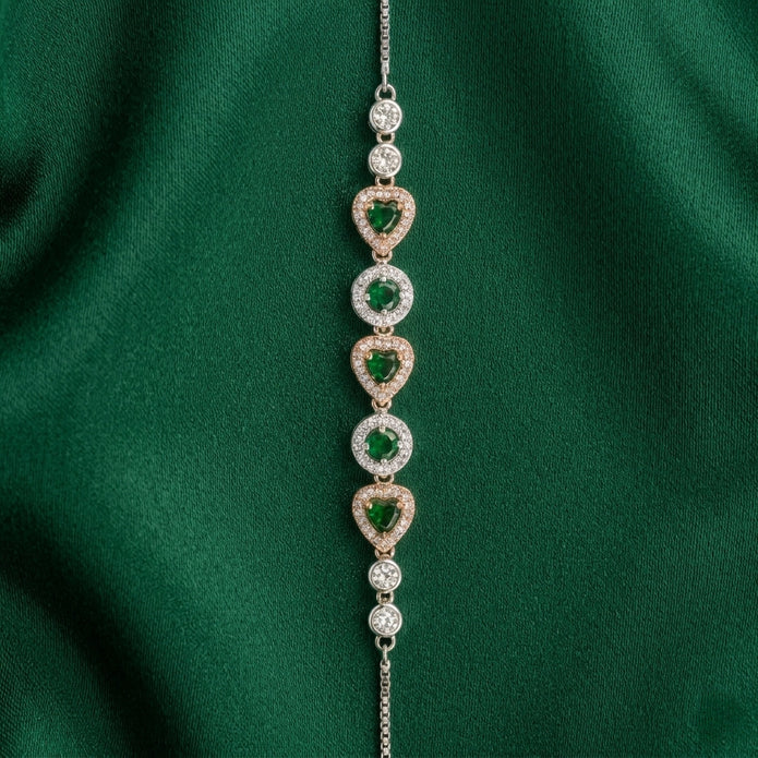 Heart & Round Bolo Bracelet