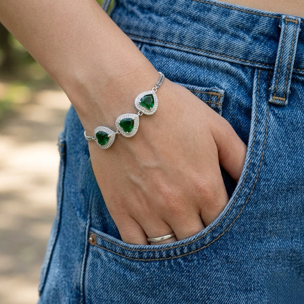 Emerald Heart Bracelet