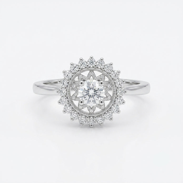 Celestial Star Halo Ring