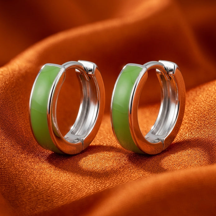 Girl Enamel Hoops