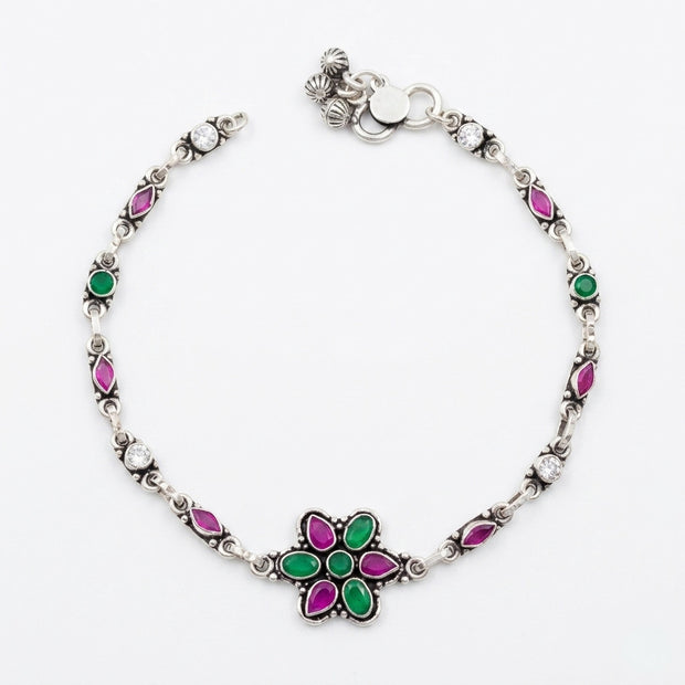 Ruby Bloom Anklet