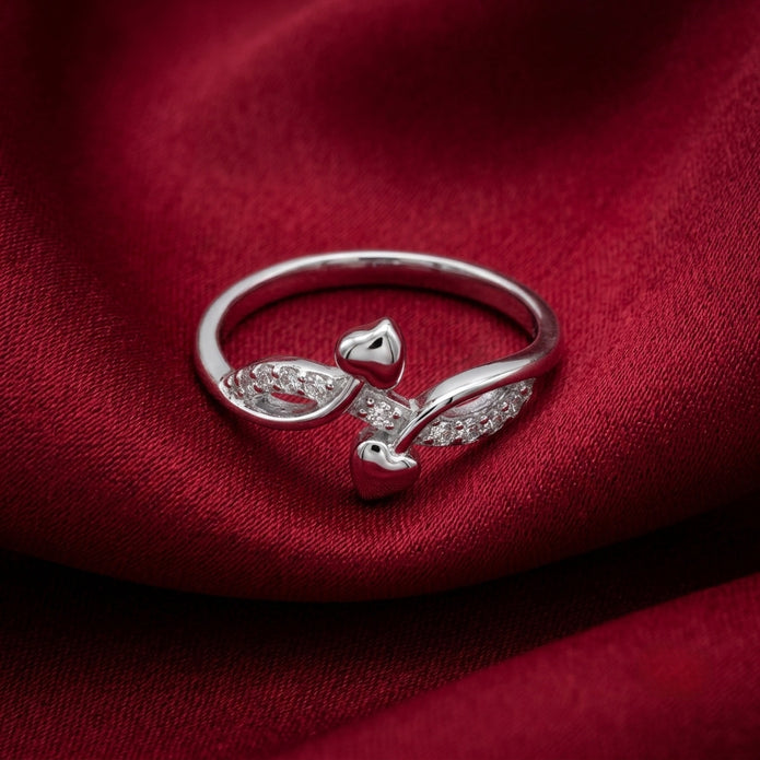 Twin Heart Bloom Ring