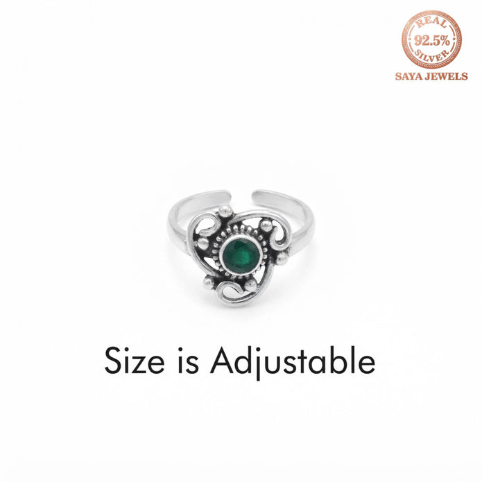 Royal Green Toe Ring