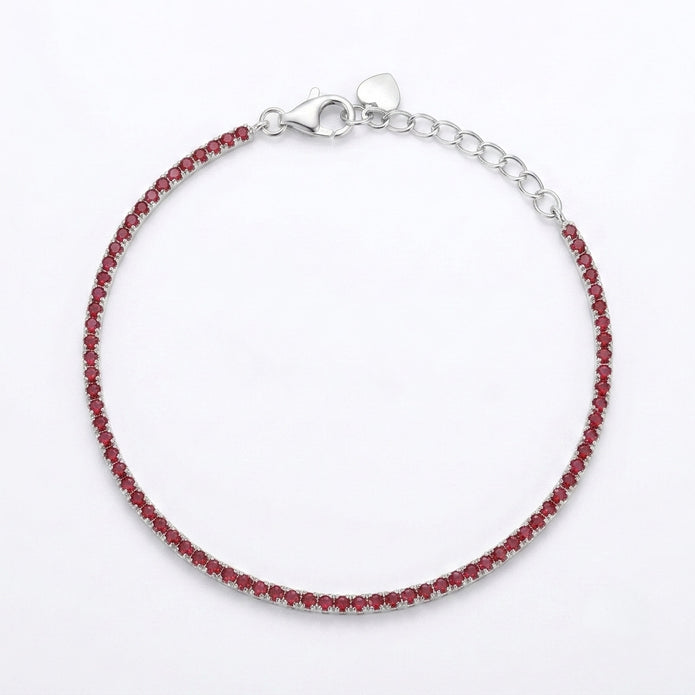 Crimson Tennis Bracelet