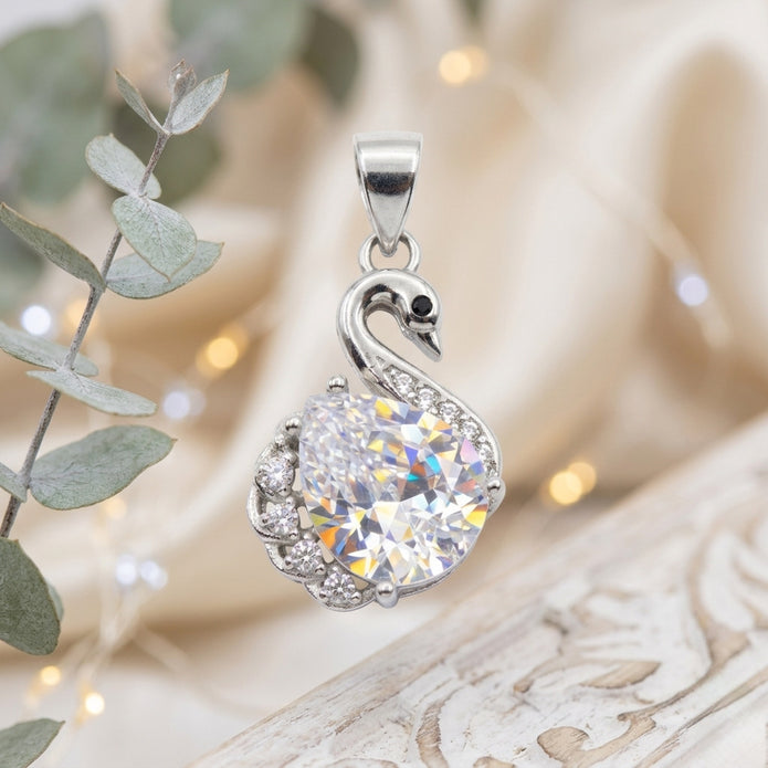 Sterling Swan Pendant
