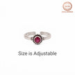 Ruby Twist Toe Ring