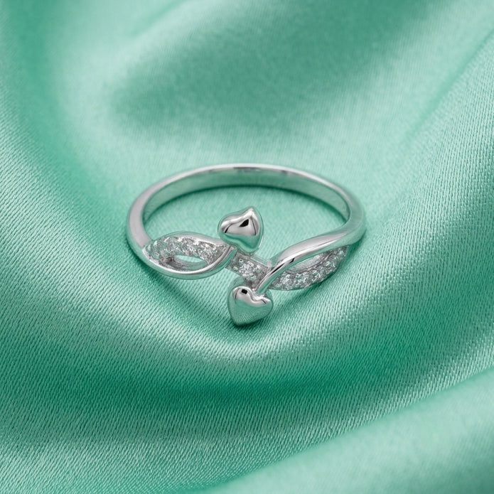Twin Heart Bloom Ring