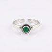 Emerald Twist Toe Ring