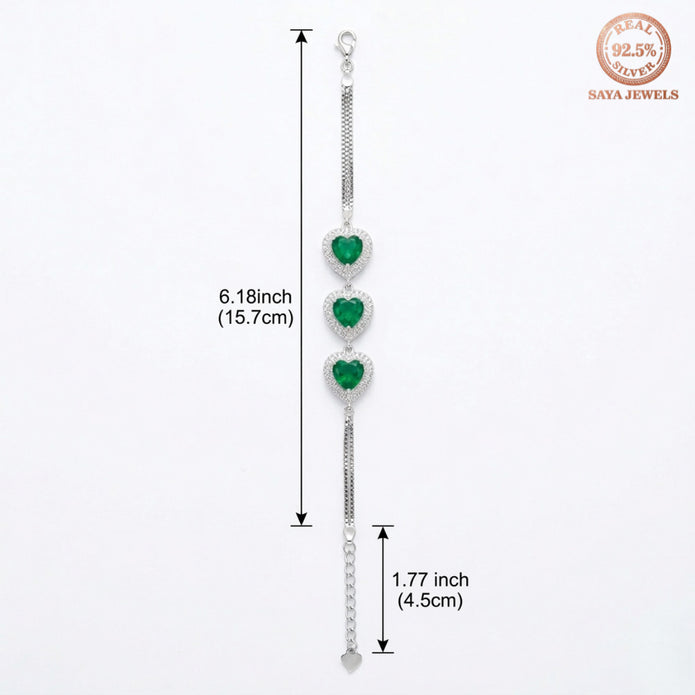 Emerald Heart Bracelet