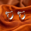 Bezel Huggie Hoops