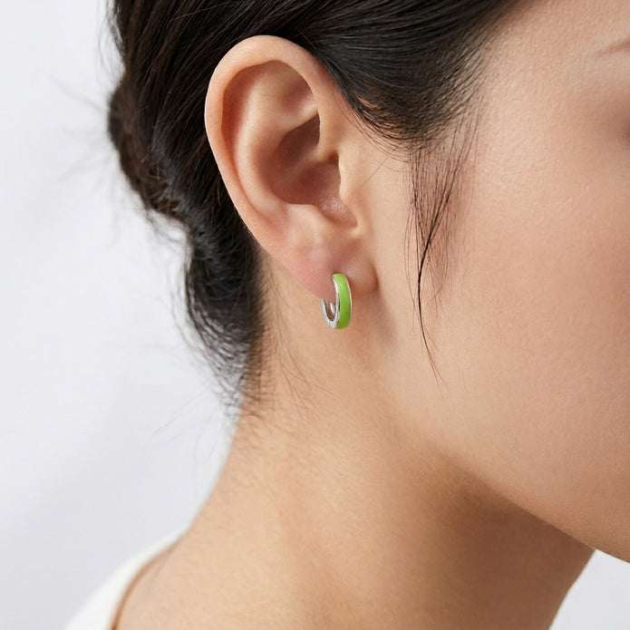 Girl Enamel Hoops