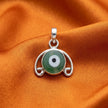 Sage Green Evil Eye Pendant